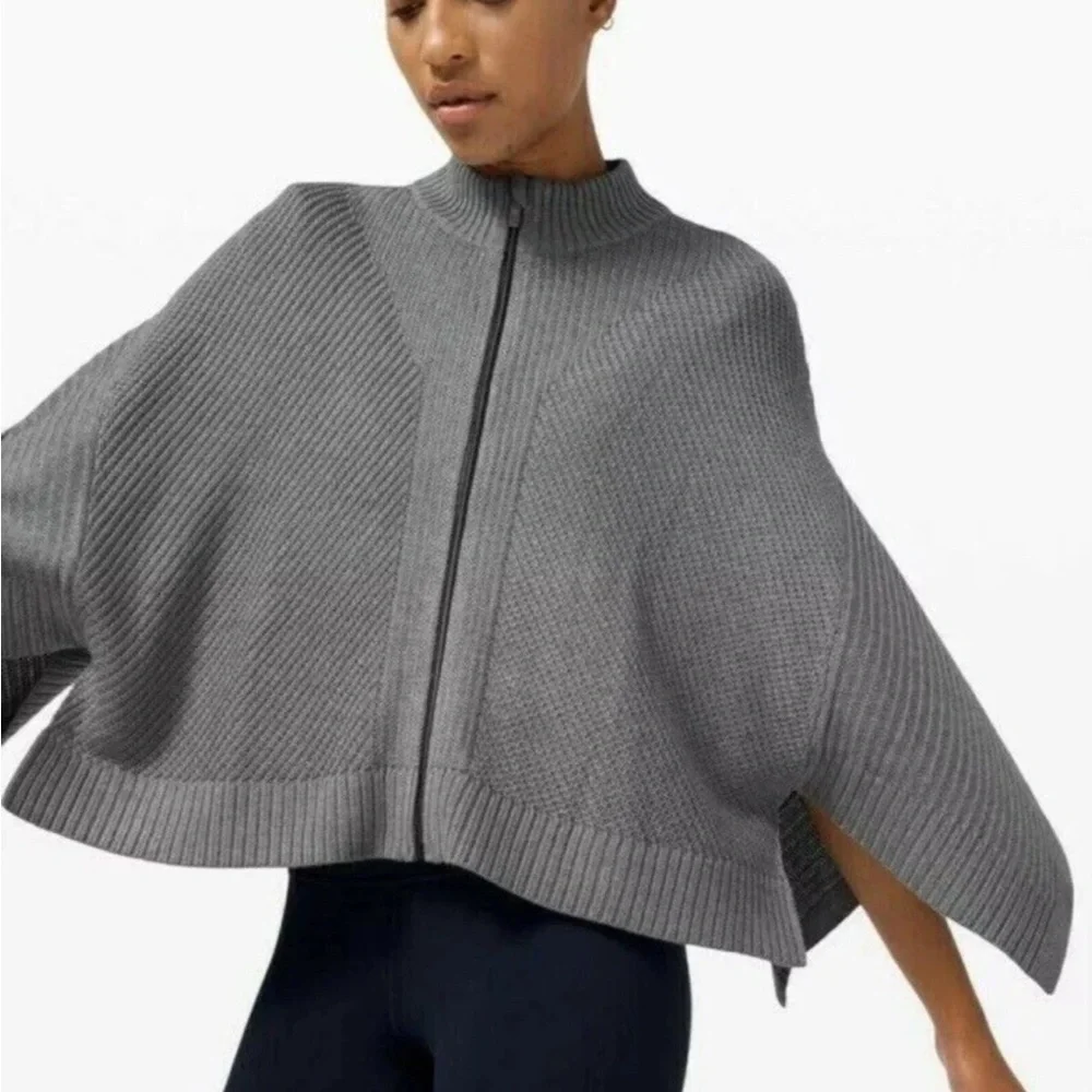 Lululemon Athletica Heather Gray Knit Top